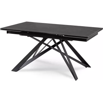   Masă extensibilă ceramică 160–240 cm, culoare marmură neagră MAXIME