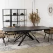 Masă extensibilă ceramică 160–240 cm, culoare marmură neagră MAXIME