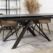 Masă extensibilă ceramică 160–240 cm, culoare marmură neagră MAXIME