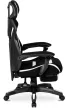Scaun gaming rotativ culoare negru/alb MAXIMO