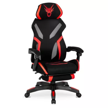 Scaun gaming rotativ culoare negru/roșu MAXIMO