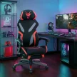 Scaun gaming rotativ culoare negru/roșu MAXIMO