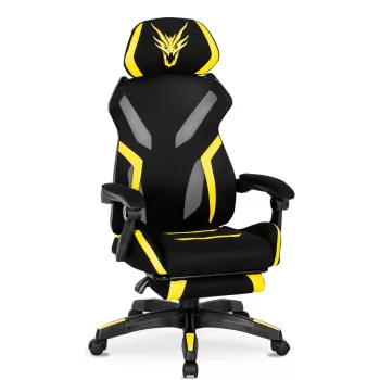 Scaun gaming rotativ culoare negru/galben MAXIMO
