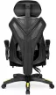 Scaun gaming rotativ culoare negru/galben MAXIMO