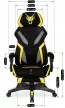 Scaun gaming rotativ culoare negru/galben MAXIMO