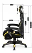 Scaun gaming rotativ culoare negru/galben MAXIMO