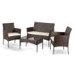 Set mobilier de grădină maro/bej – MISSISIPI