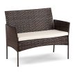 Set mobilier de grădină maro/bej – MISSISIPI
