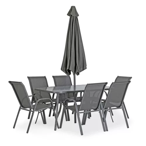 Set mobilier de grădină NEBRASKA negru