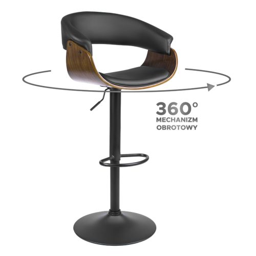 Scaun de bar rotativ, tapițerie piele ecologică NEVADA
