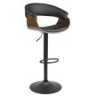 Scaun de bar rotativ, tapițerie piele ecologică NEVADA