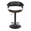 Scaun de bar rotativ, tapițerie piele ecologică NEVADA