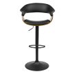 Scaun de bar rotativ, tapițerie piele ecologică NEVADA