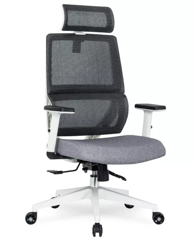 Scaun rotativ ergonomic, culoare gri NICKI