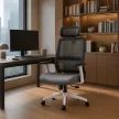 Scaun rotativ ergonomic, culoare gri NICKI