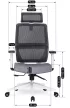 Scaun rotativ ergonomic, culoare gri NICKI