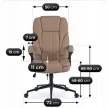 Scaun rotativ culoare bej, tapițerie piele ecologică PHONIX