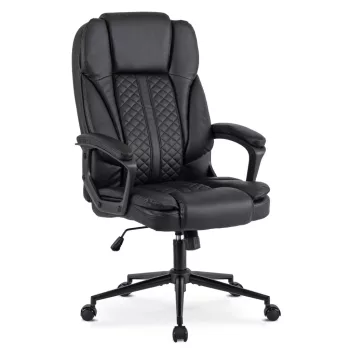   Scaun rotativ culoare negru, tapițerie piele ecologică PHONIX