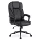 Scaun rotativ culoare negru, tapițerie piele ecologică PHONIX