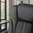 Scaun rotativ culoare negru, tapițerie piele ecologică PHONIX