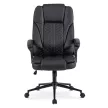 Scaun rotativ culoare negru, tapițerie piele ecologică PHONIX