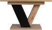 Masă de dining în culorile stejar Artisan/negru. CLARK 120–160 cm
