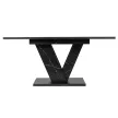 Masă de dining extensibilă cu aspect de marmură neagră. CLARK 120–160 cm