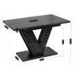 Masă de dining extensibilă cu aspect de marmură neagră. CLARK 120–160 cm
