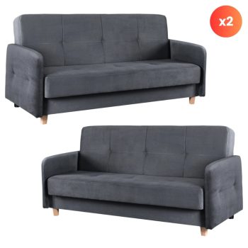 Set de canapele CUBA (2 piese), gri