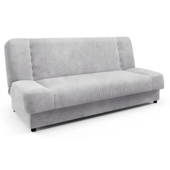 Canapea extensibilă culoare gri, tapițerie corduroy PIANO