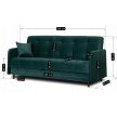 Canapea TIVOLI, verde, velur