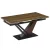Masă extensibilă de dining cu blat ceramic 160–220 cm, culoare maro închis/negru REX