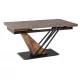 Masă extensibilă REX 160-220 cm MDF stejar rustic/negru