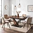 Masă extensibilă REX 160-220 cm MDF stejar rustic/negru