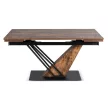 Masă extensibilă REX 160-220 cm MDF stejar rustic/negru