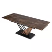 Masă extensibilă REX 160-220 cm MDF stejar rustic/negru