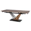Masă extensibilă REX 160-220 cm MDF stejar rustic/negru
