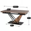 Masă extensibilă REX 160-220 cm MDF stejar rustic/negru