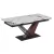 Masă extensibilă de dining cu blat ceramic 180–240 cm, culoare marmură albă/nuc REX 2