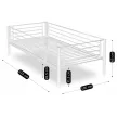 Pat supraetajat pentru copii RODEZ 90x200 alb