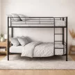 Pat supraetajat pentru copii RODEZ 90x200 negru