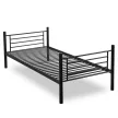 Pat supraetajat pentru copii RODEZ 90x200 negru