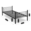 Pat supraetajat pentru copii RODEZ 90x200 negru