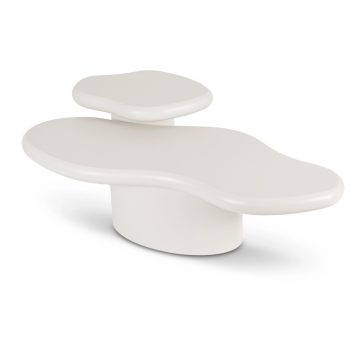 Set măsuțe de cafea ROSALIE albe pentru living