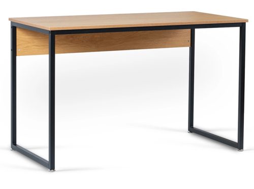 Birou 120 cm, culoare stejar auriu/negru ROSS