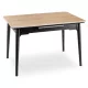 Masă ceramică extensibilă 120–160 cm, finisaj stejar/negru SAMER
