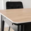 Masă ceramică extensibilă 120–160 cm, finisaj stejar/negru SAMER