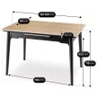 Masă ceramică extensibilă 120–160 cm, finisaj stejar/negru SAMER