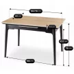 Masă ceramică extensibilă 138–178 cm, finisaj stejar/negru SAMER