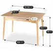 Masă ceramică extensibilă 120–160 cm, finisaj stejar SAMER